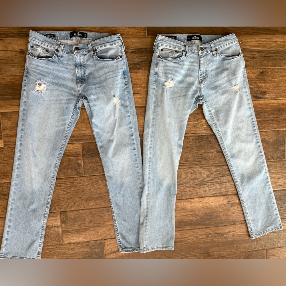 Men’s Hollister Blue jeans, size 30 x 32, slim straight Hollister epic flex fit